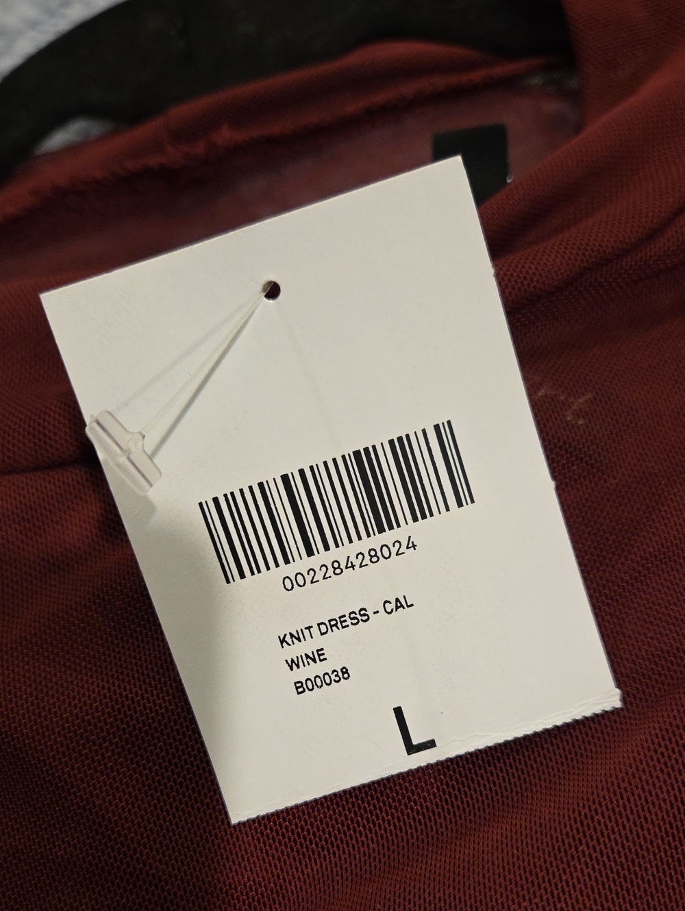 Derek Heart Burgundy Long Sleeve Sheer Ruched Midi Dress Size L, New W/tag! - Picture 6 of 10